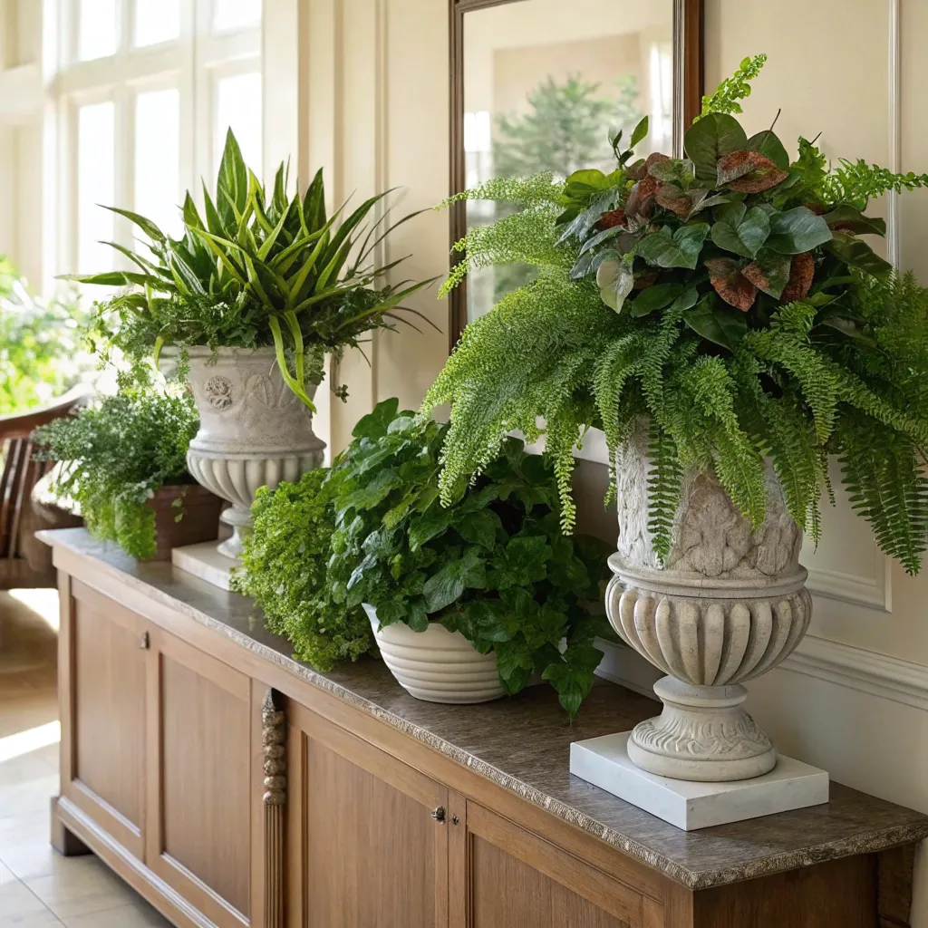 Beautiful indoor plant arrangement